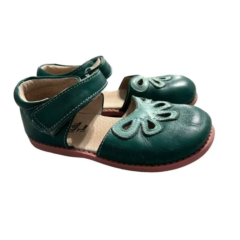 Livie & Luca + Matilda Jane Sz 12 Lucky Clover Green Petal Shoes